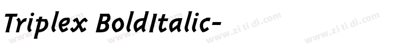 Triplex BoldItalic字体转换